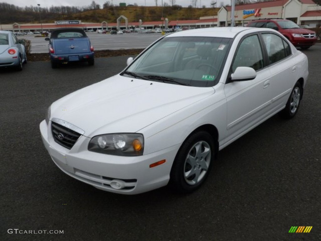 2006 Elantra GLS Sedan - Nordic White / Beige photo #3