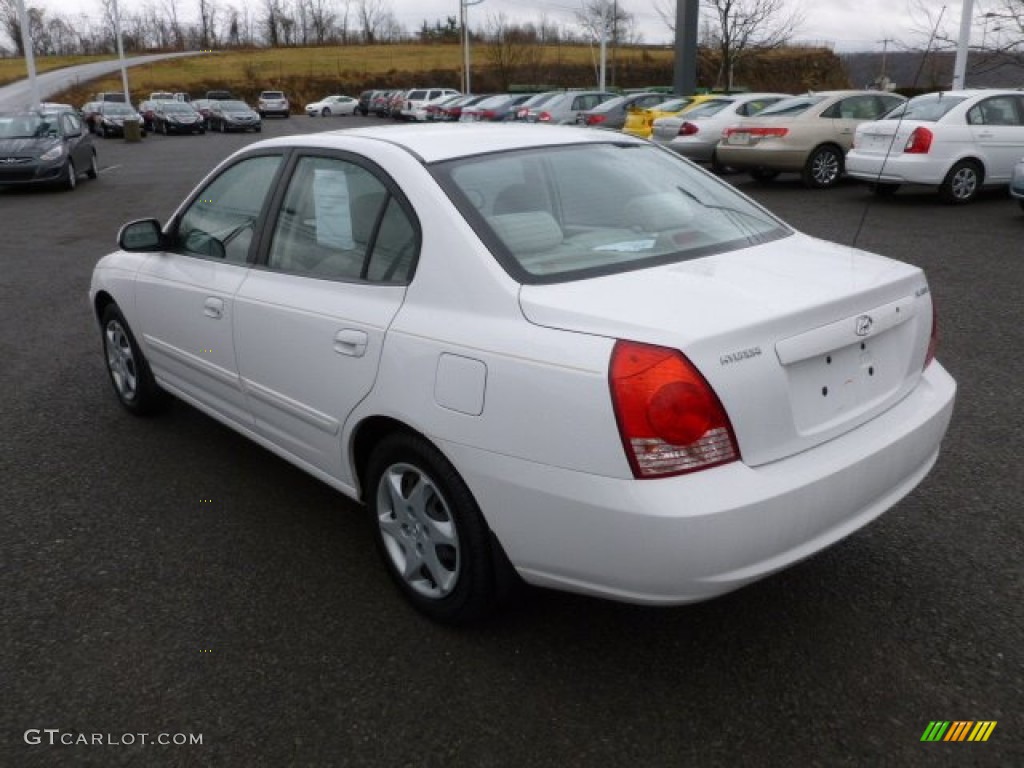 2006 Elantra GLS Sedan - Nordic White / Beige photo #5