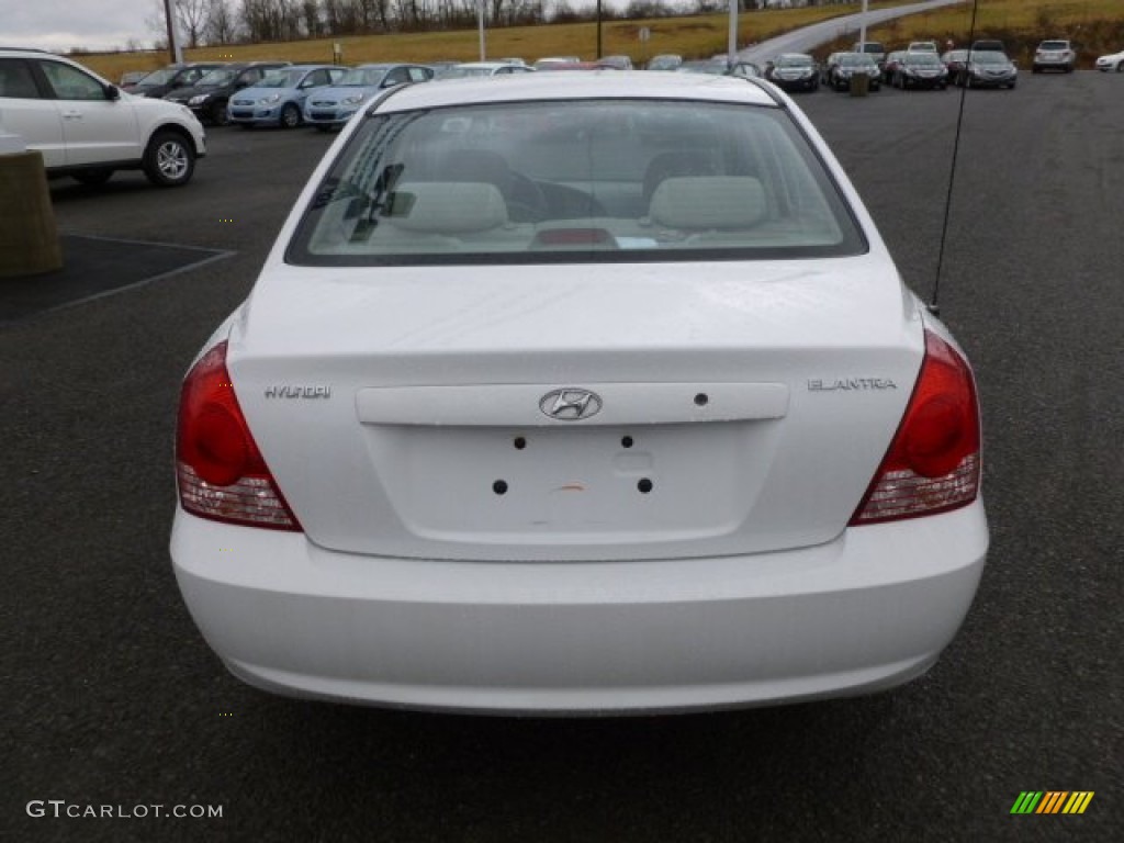 2006 Elantra GLS Sedan - Nordic White / Beige photo #6