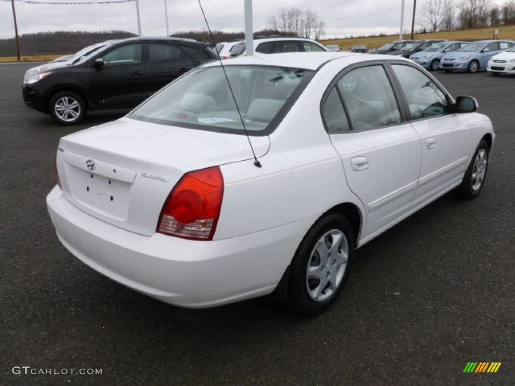 2006 Elantra GLS Sedan - Nordic White / Beige photo #7
