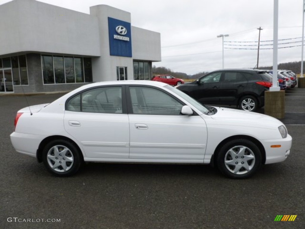 2006 Elantra GLS Sedan - Nordic White / Beige photo #8