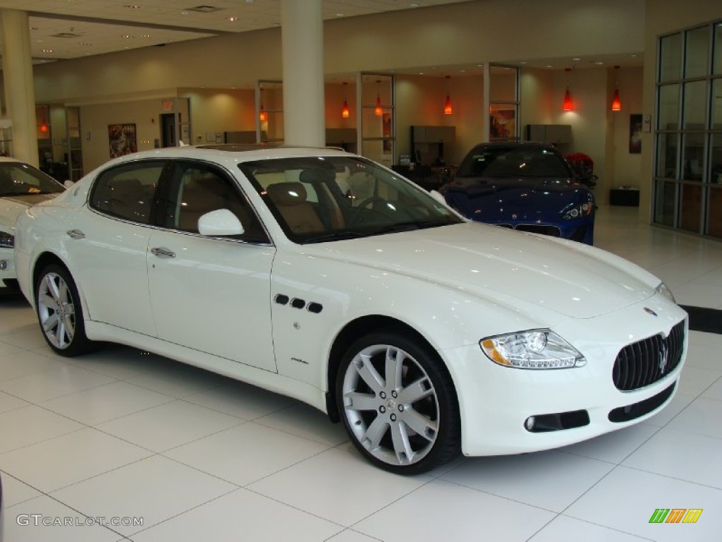 Bianco Eldorado (White) 2009 Maserati Quattroporte Standard Quattroporte Model Exterior Photo #59598228