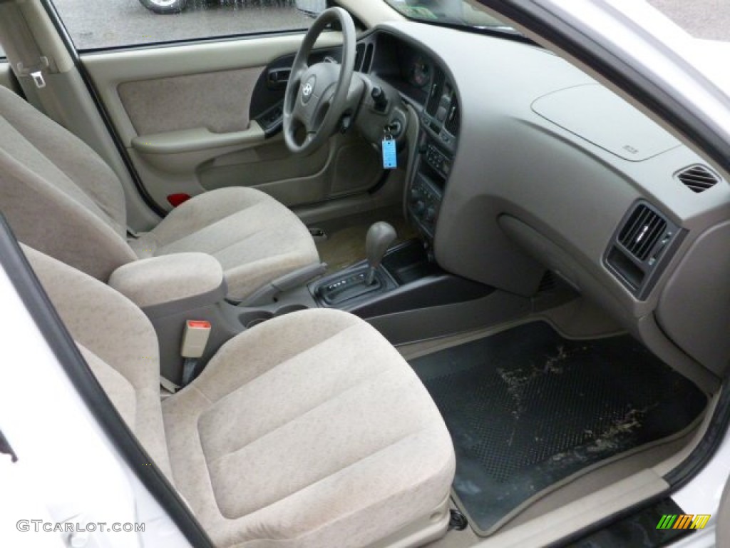 2006 Elantra GLS Sedan - Nordic White / Beige photo #10