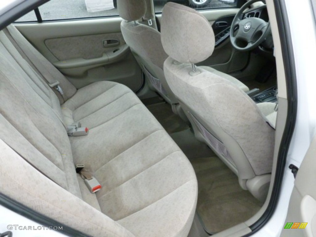 2006 Elantra GLS Sedan - Nordic White / Beige photo #12