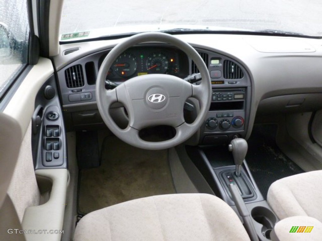 2006 Elantra GLS Sedan - Nordic White / Beige photo #14