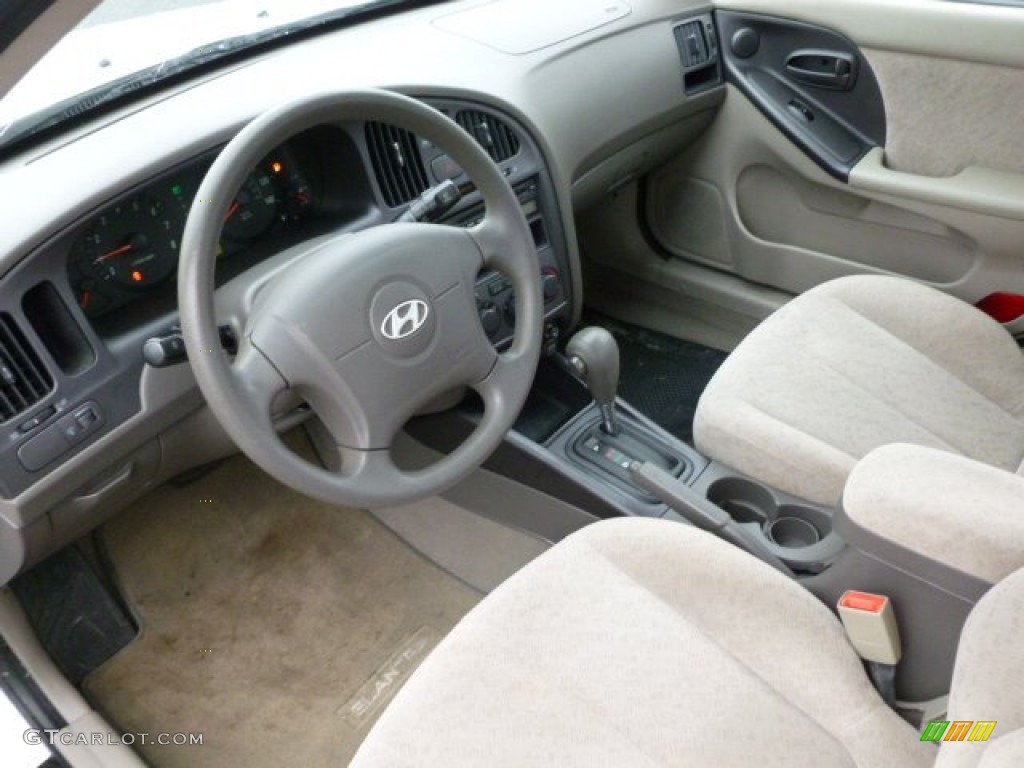 2006 Elantra GLS Sedan - Nordic White / Beige photo #16
