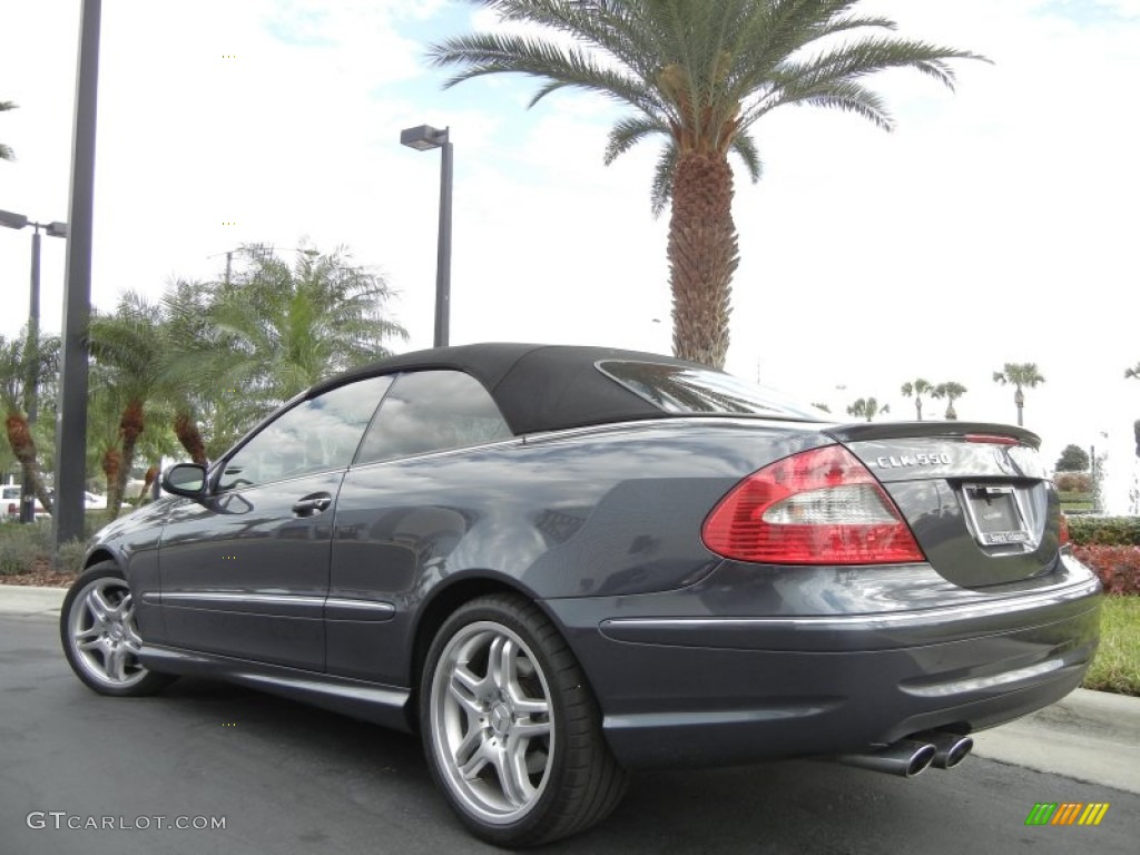 Steel Grey Metallic 2008 Mercedes-Benz CLK 550 Cabriolet Exterior Photo #59599083