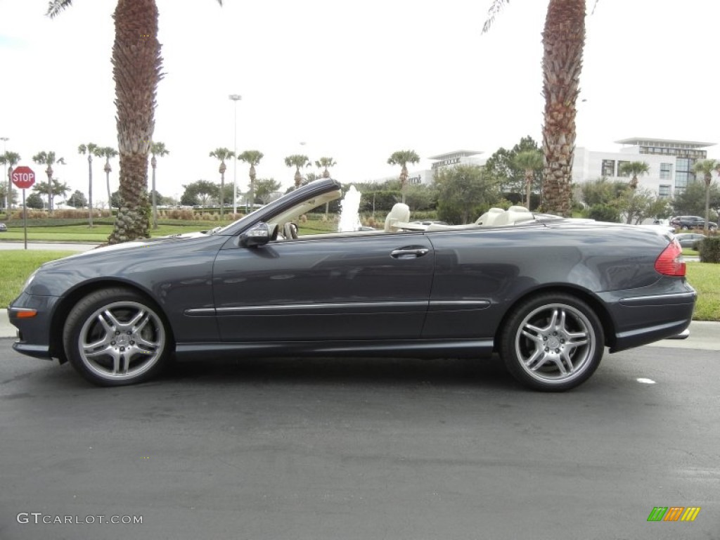 Steel Grey Metallic 2008 Mercedes-Benz CLK 550 Cabriolet Exterior Photo #59599128
