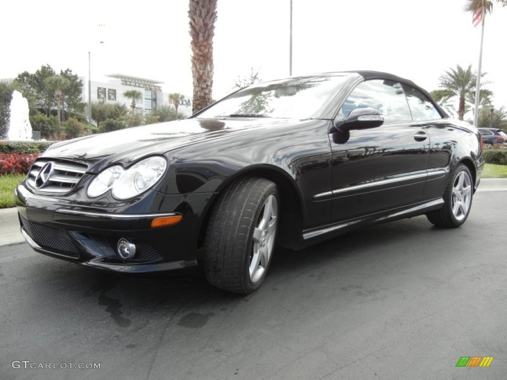 2008 CLK 350 Cabriolet - Obsidian Black Metallic / Black photo #2