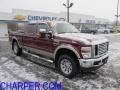 2008 Dark Toreador Red Ford F250 Super Duty Lariat Crew Cab 4x4  photo #1