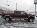 2008 Dark Toreador Red Ford F250 Super Duty Lariat Crew Cab 4x4  photo #2