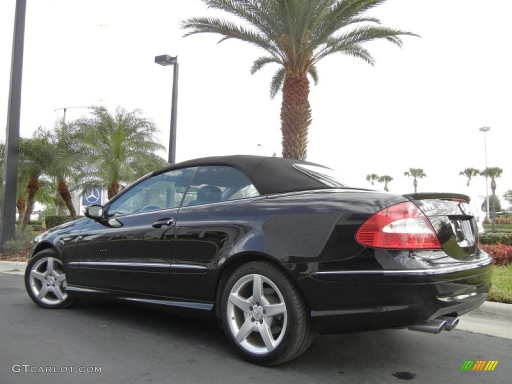 Obsidian Black Metallic 2008 Mercedes-Benz CLK 350 Cabriolet Exterior Photo #59599431