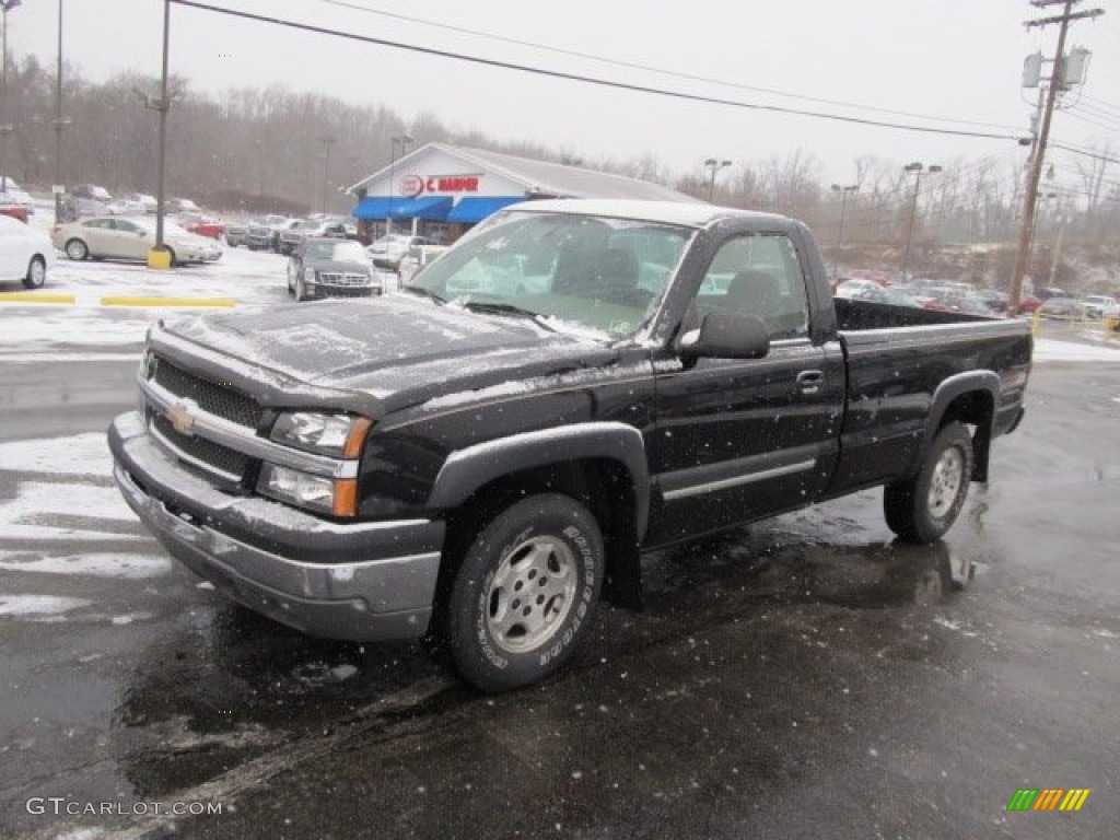 2004 Silverado 1500 Z71 Regular Cab 4x4 - Black / Tan photo #4