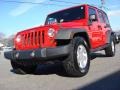 2007 Flame Red Jeep Wrangler Unlimited X 4x4  photo #1