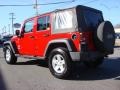 2007 Flame Red Jeep Wrangler Unlimited X 4x4  photo #4