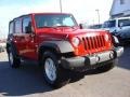 2007 Flame Red Jeep Wrangler Unlimited X 4x4  photo #7