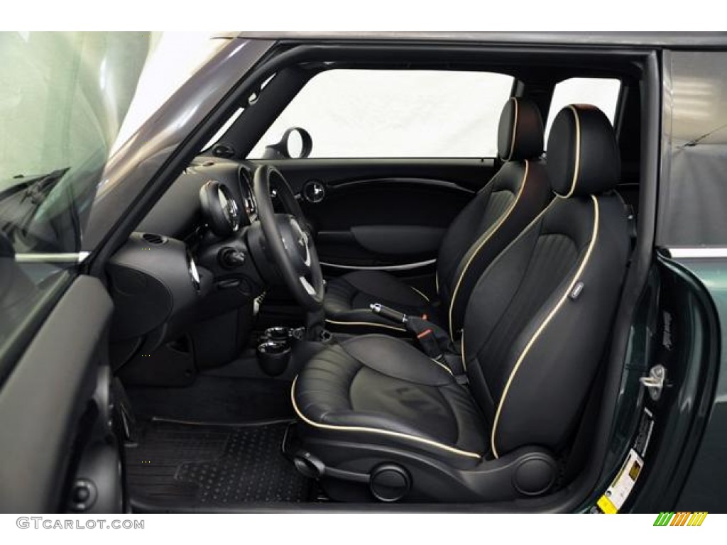 Lounge Carbon Black Leather Interior 2010 Mini Cooper S Clubman Photo #59601354