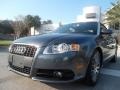 2009 Meteor Grey Pearl Effect Audi A4 2.0T Cabriolet  photo #2