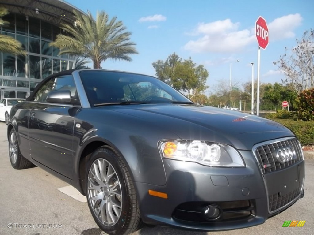 2009 A4 2.0T Cabriolet - Meteor Grey Pearl Effect / Black photo #14