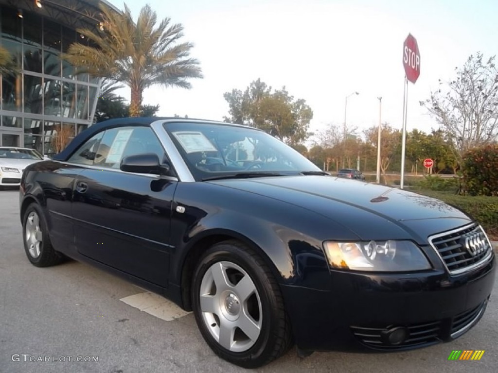 2004 A4 1.8T Cabriolet - Moro Blue Pearl Effect / Beige photo #12