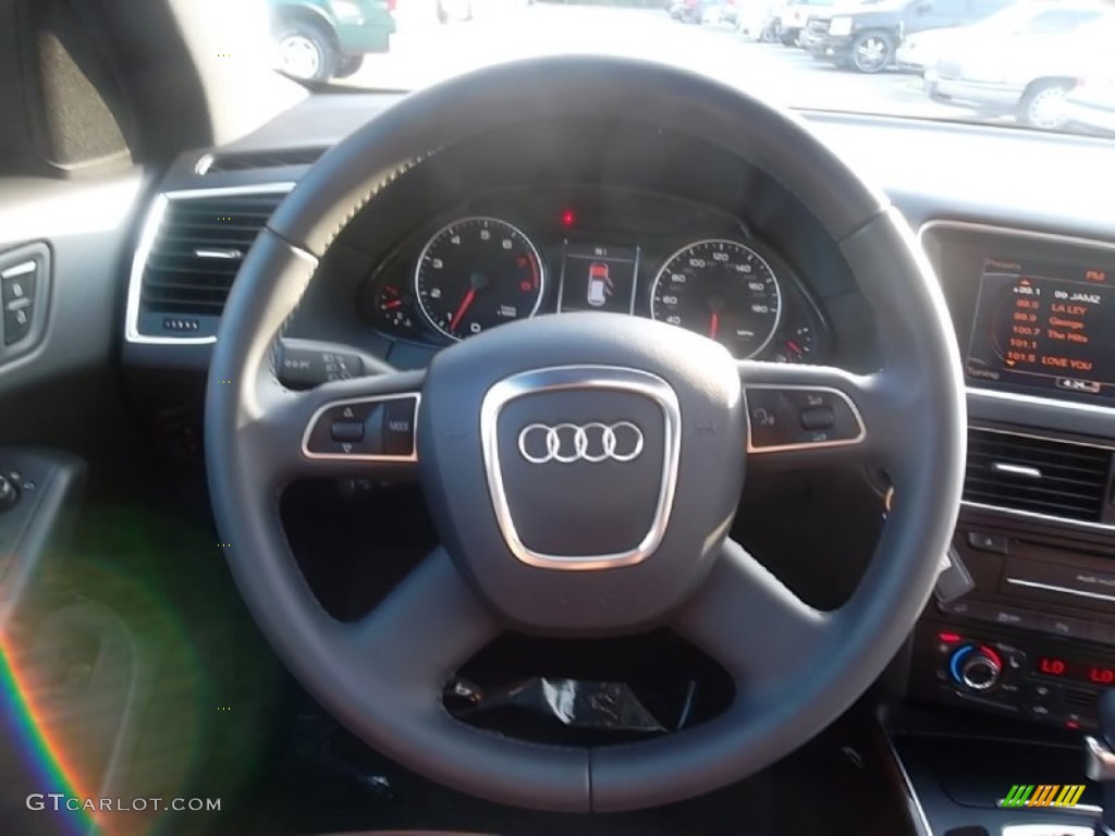 2012 Audi Q5 3.2 FSI quattro Cinnamon Brown Steering Wheel Photo #59604903