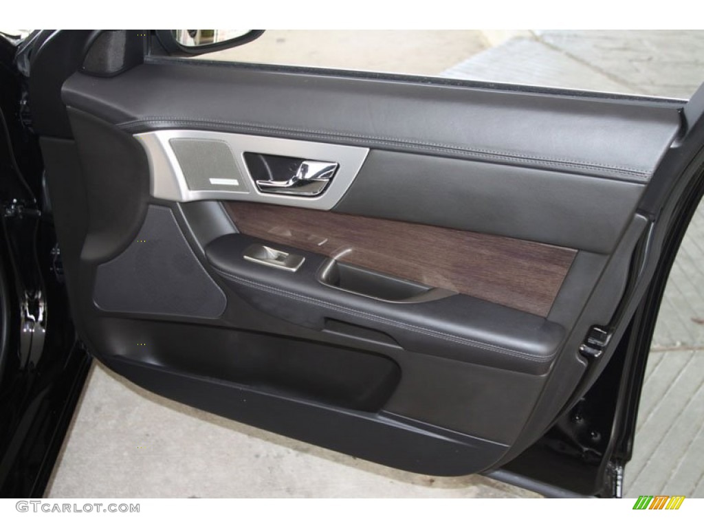 2009 Jaguar XF Supercharged Charcoal/Charcoal Door Panel Photo #59605599