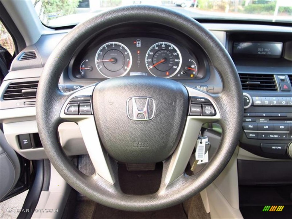 2010 Honda Accord EX Sedan Gray Steering Wheel Photo #59607426