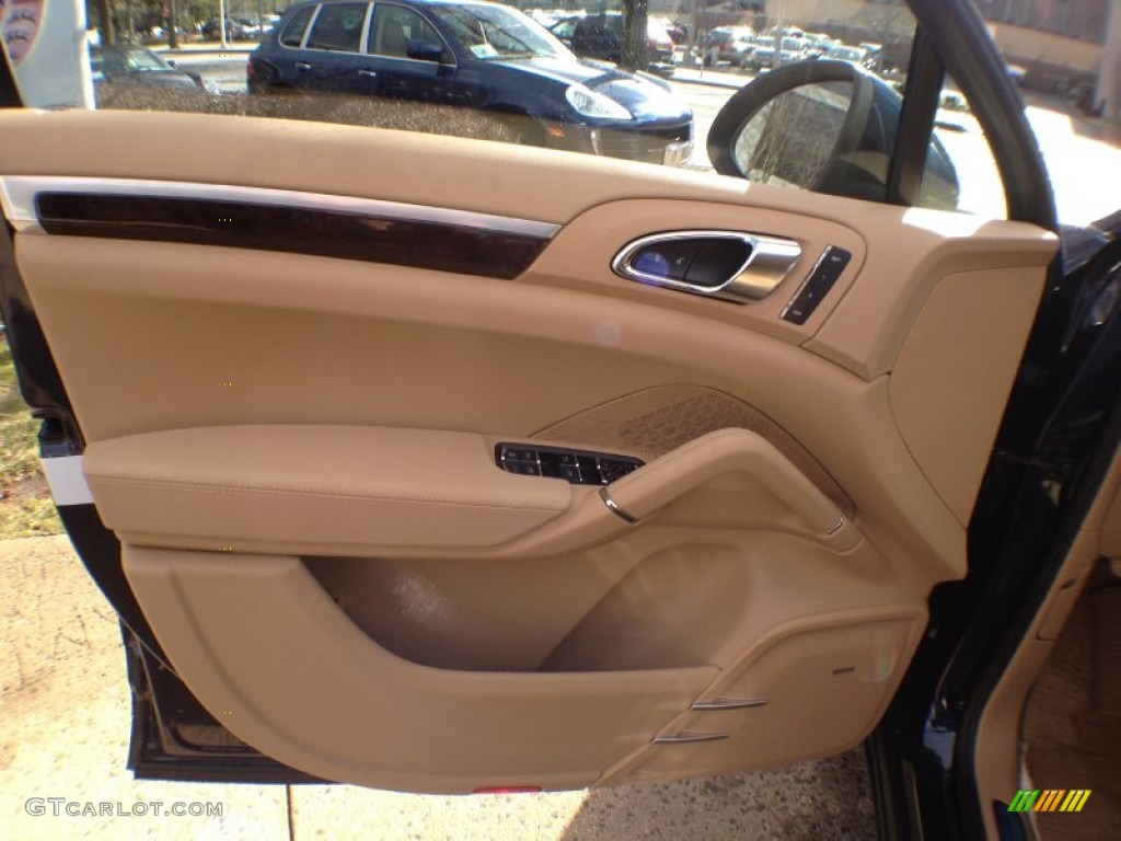 2012 Porsche Cayenne S Hybrid Luxor Beige Door Panel Photo #59608716