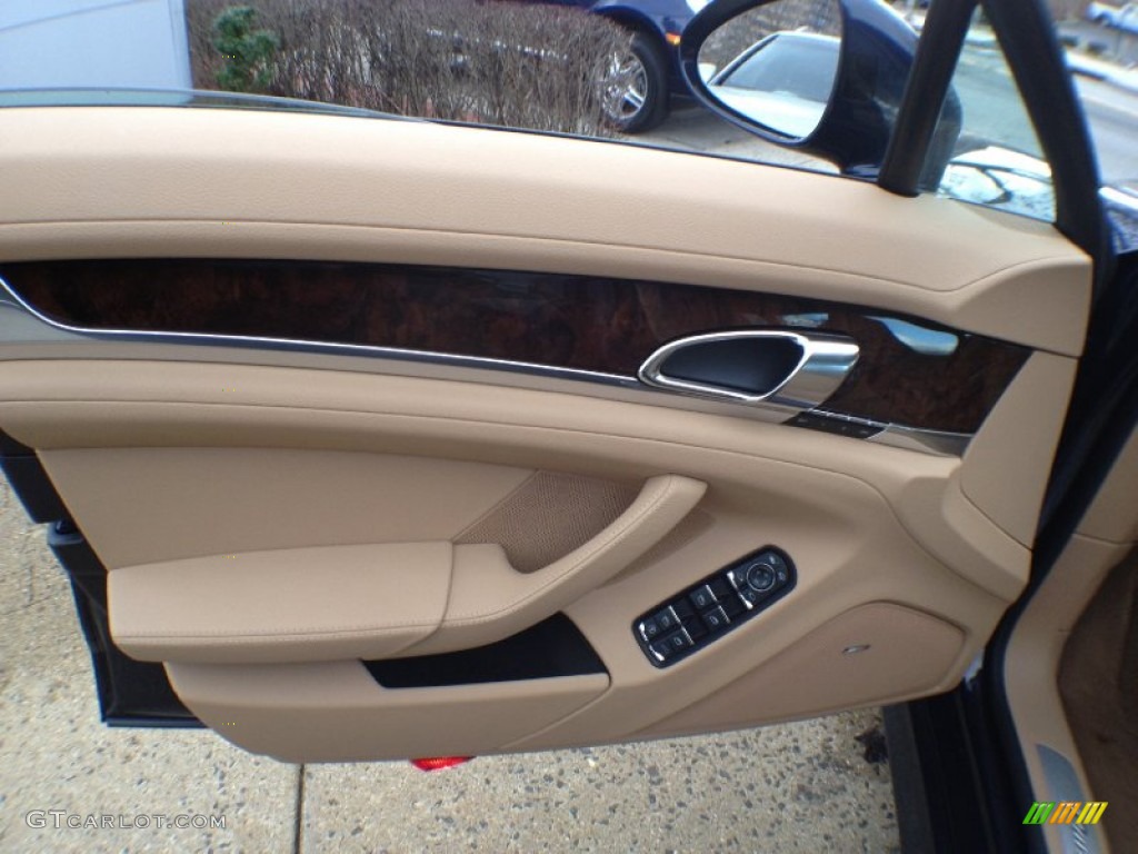 2012 Porsche Panamera 4 Luxor Beige Door Panel Photo #59609025