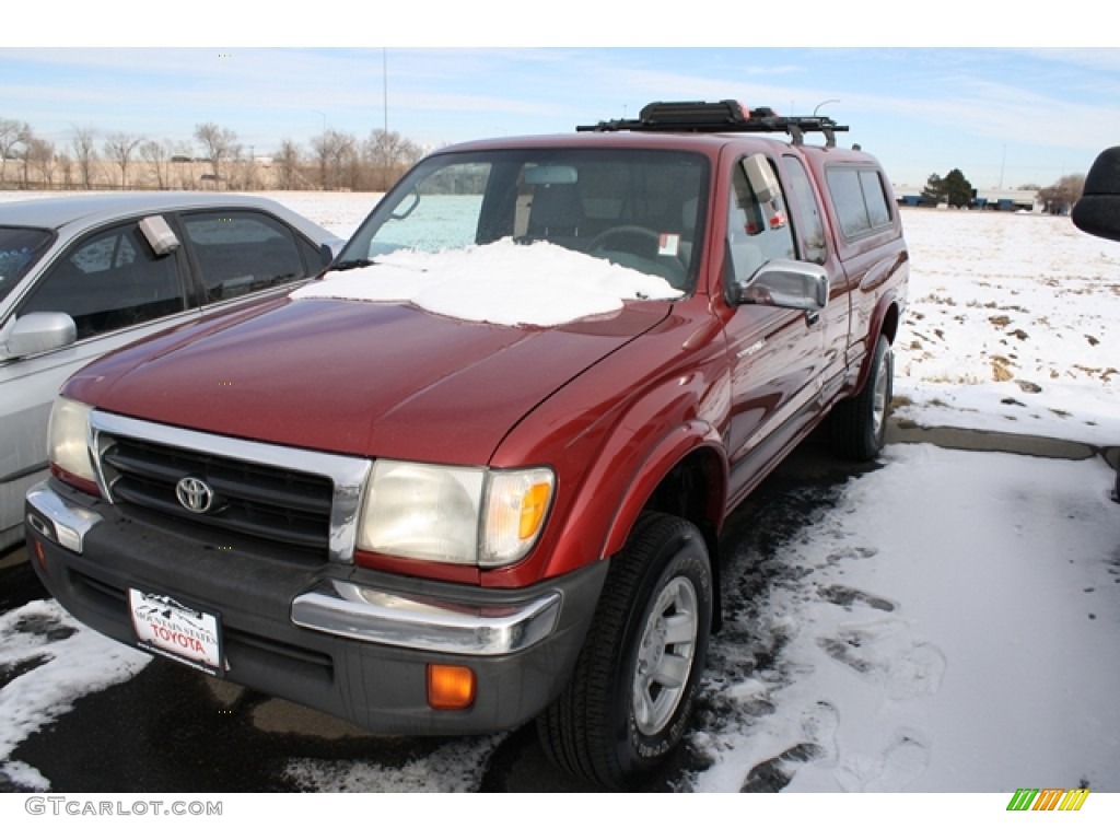 1998 Tacoma Limited Extended Cab 4x4 - Sunfire Red Pearl Metallic / Gray photo #2