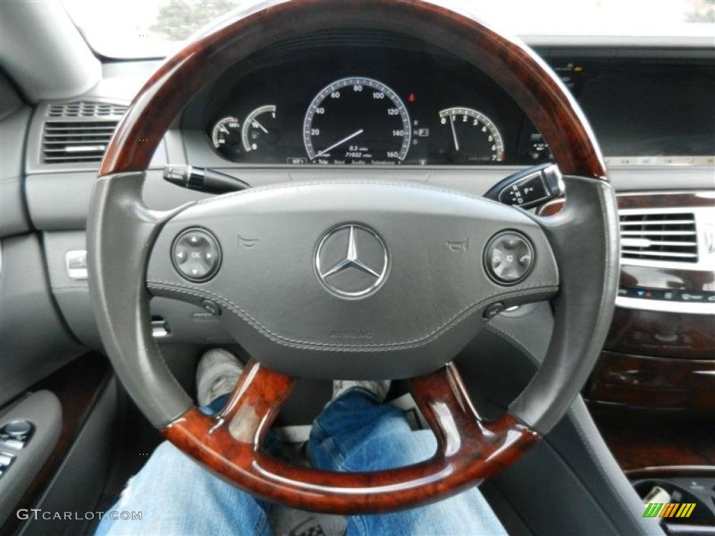 2008 Mercedes-Benz CL 550 Grey/Dark Grey Steering Wheel Photo #59609755