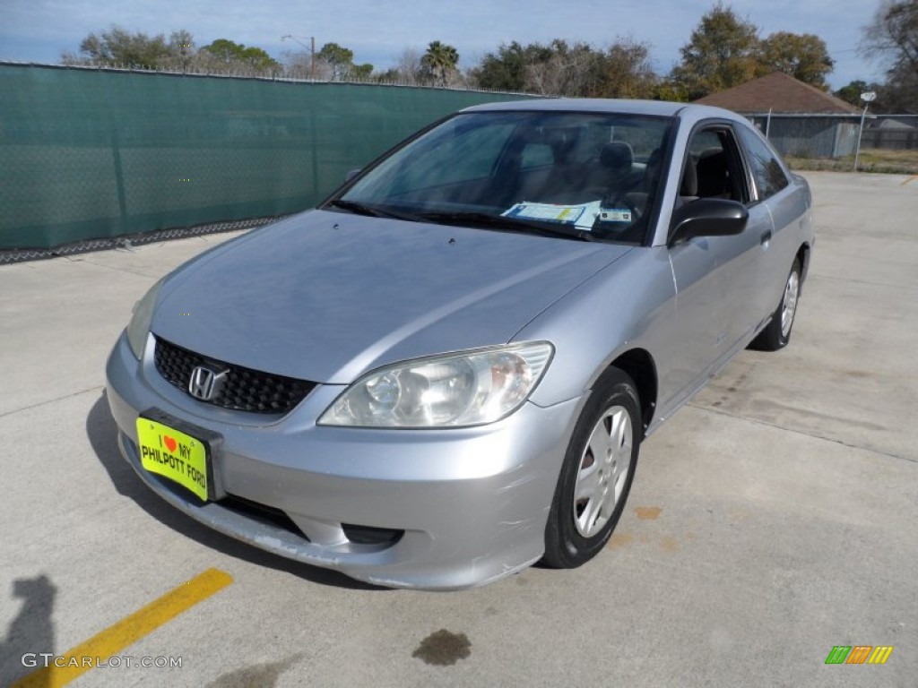 2004 Civic Value Package Coupe - Satin Silver Metallic / Black photo #7