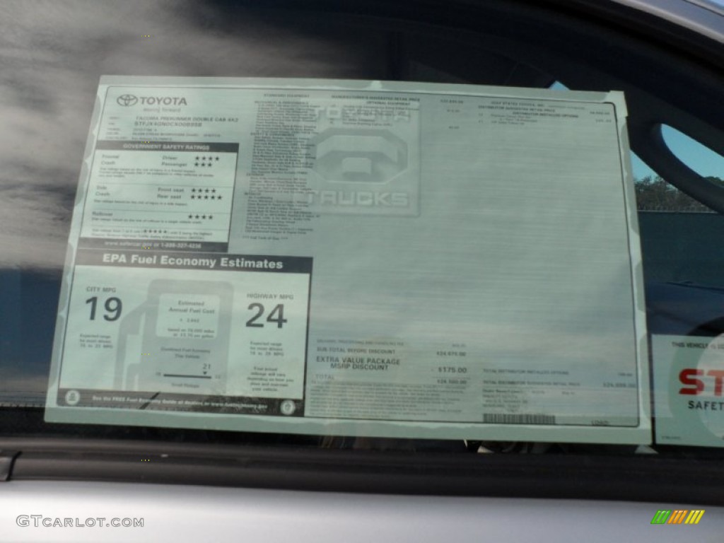 2012 Toyota Tacoma Prerunner Double Cab Window Sticker Photos
