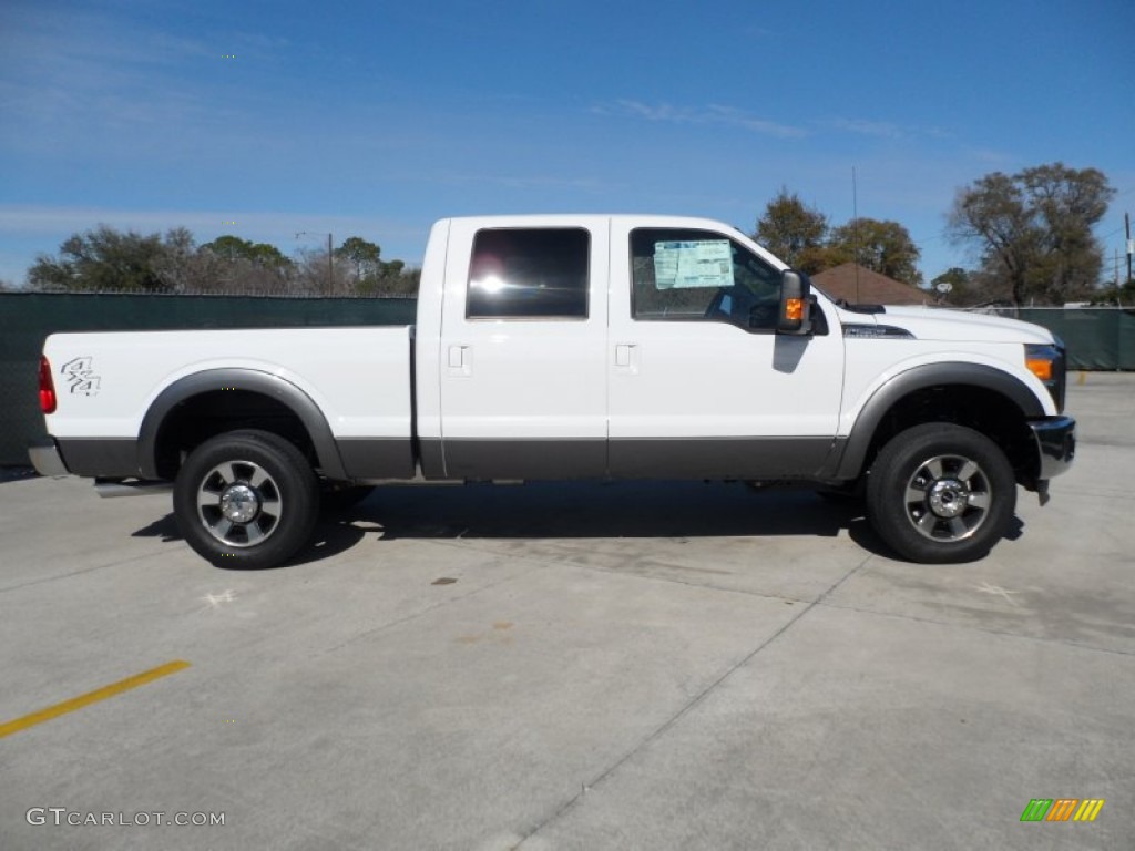 Oxford White 2012 Ford F250 Super Duty Lariat Crew Cab 4x4 Exterior Photo #59613297