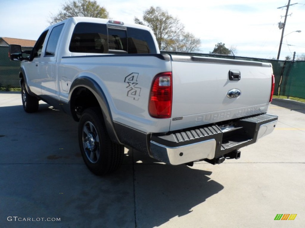 2012 F250 Super Duty Lariat Crew Cab 4x4 - Oxford White / Black photo #5