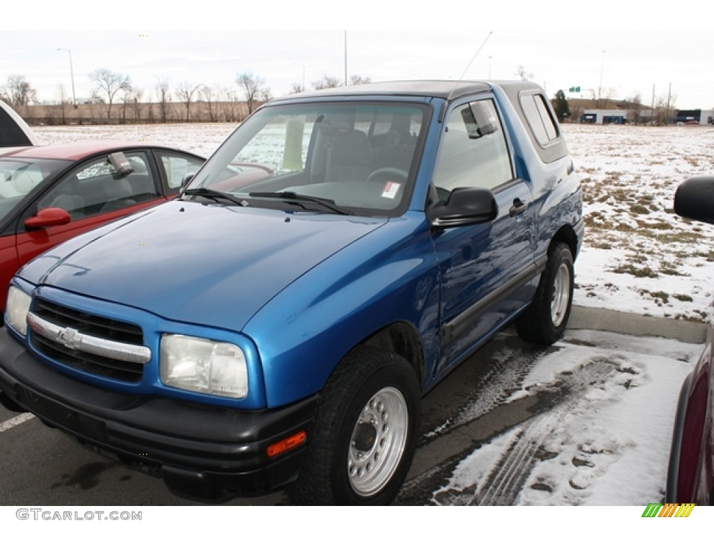 Bright Blue Metallic 2001 Chevrolet Tracker Soft Top 4WD Exterior Photo #59613452