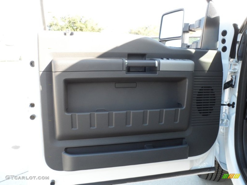 2012 Ford F250 Super Duty Lariat Crew Cab 4x4 Black Door Panel Photo #59613468