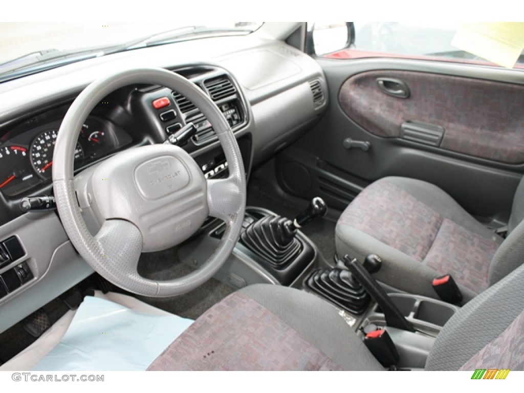 Medium Gray Interior 2001 Chevrolet Tracker Soft Top 4WD Photo #59613471