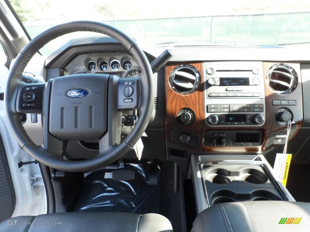 2012 Ford F250 Super Duty Lariat Crew Cab 4x4 Black Dashboard Photo #59613510
