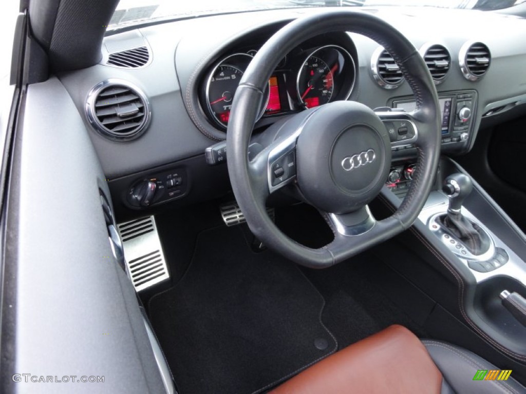 2008 Audi TT 3.2 quattro Coupe Saddle Brown Steering Wheel Photo #59614038