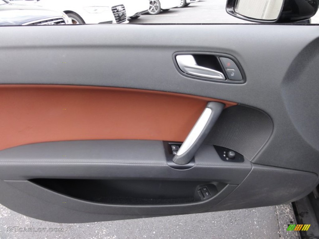 2008 Audi TT 3.2 quattro Coupe Saddle Brown Door Panel Photo #59614056