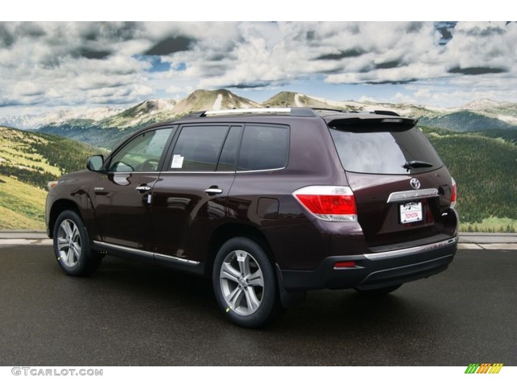 Sizzling Crimson Mica 2012 Toyota Highlander Limited 4WD Exterior Photo #59615145