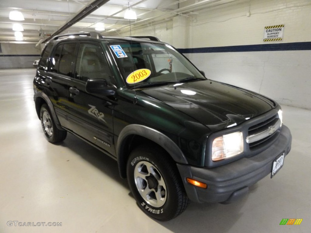 2003 Tracker ZR2 4WD Hard Top - Dark Green Metallic / Medium Gray photo #4