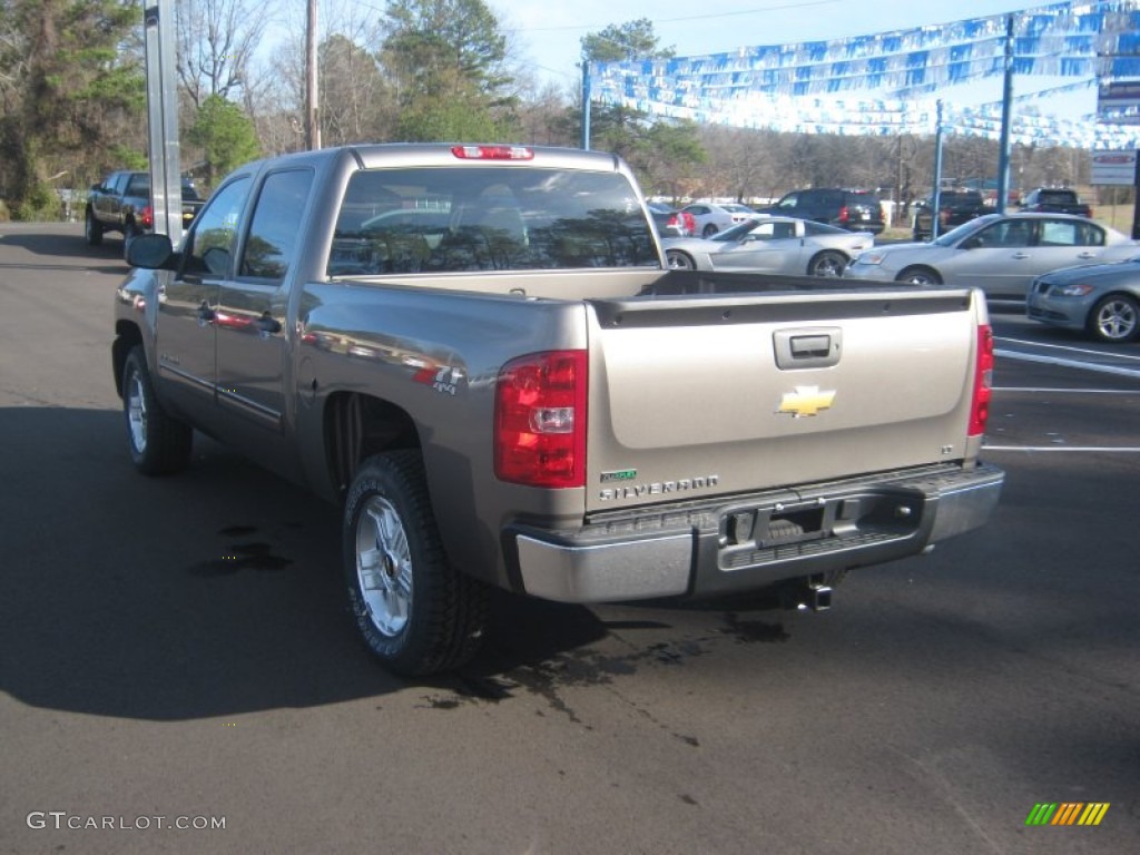 2012 Silverado 1500 LT Crew Cab 4x4 - Mocha Steel Metallic / Light Cashmere/Dark Cashmere photo #3