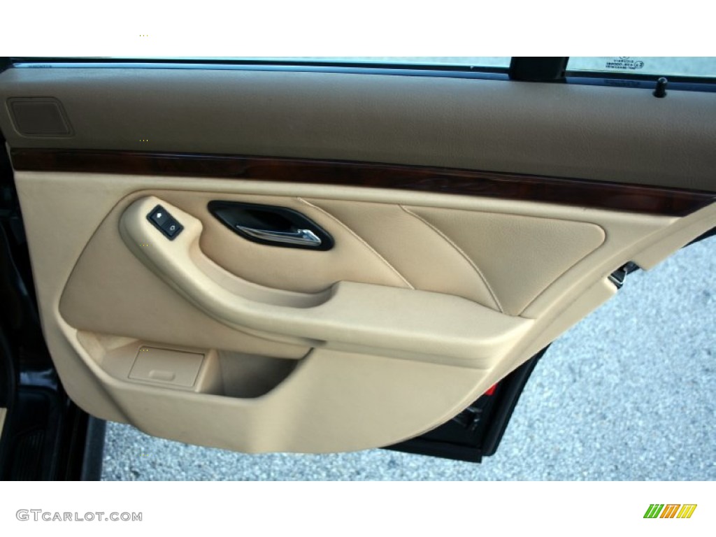 2003 BMW 5 Series 540i Sedan Sand Beige Door Panel Photo #59617092