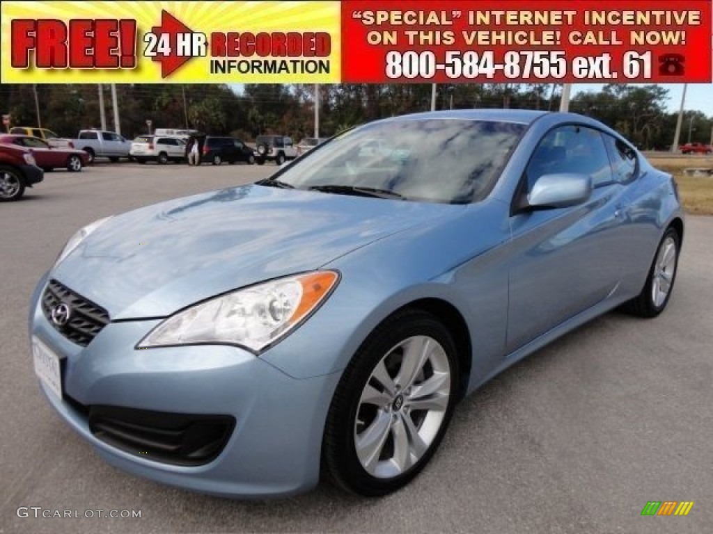 2011 Genesis Coupe 2.0T - Acqua Minerale Blue / Black Cloth photo #1