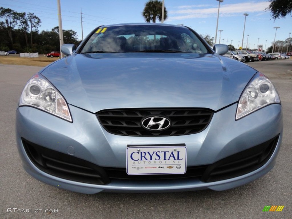 2011 Genesis Coupe 2.0T - Acqua Minerale Blue / Black Cloth photo #13
