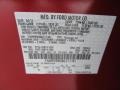 2011 Taurus SEL Red Candy Color Code U6