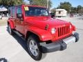 2010 Flame Red Jeep Wrangler Unlimited Sahara 4x4  photo #11