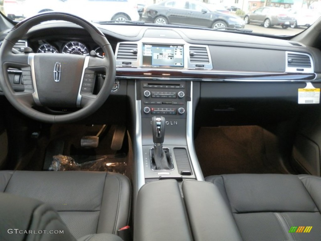 2012 Lincoln MKS AWD Charcoal Black Dashboard Photo #59621688
